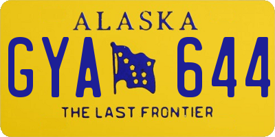 AK license plate GYA644