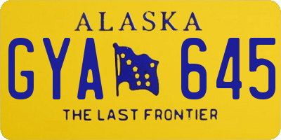 AK license plate GYA645