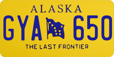 AK license plate GYA650