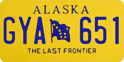 AK license plate GYA651