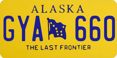 AK license plate GYA660