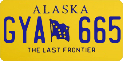AK license plate GYA665
