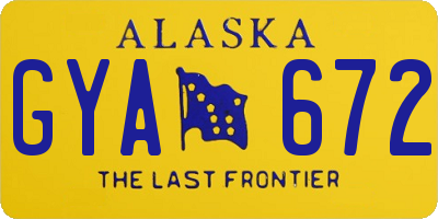 AK license plate GYA672