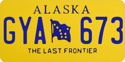 AK license plate GYA673