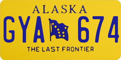 AK license plate GYA674