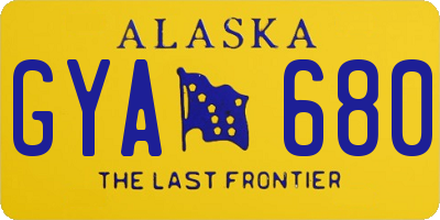 AK license plate GYA680