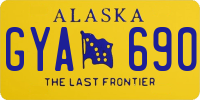 AK license plate GYA690