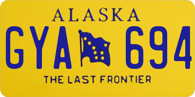 AK license plate GYA694