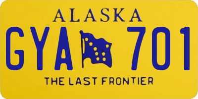 AK license plate GYA701