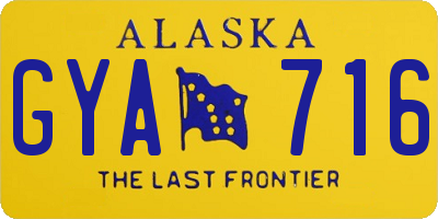 AK license plate GYA716