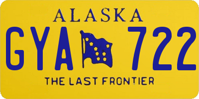 AK license plate GYA722