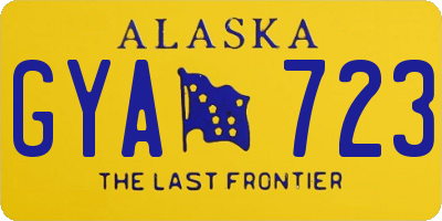 AK license plate GYA723