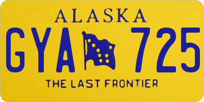 AK license plate GYA725