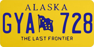 AK license plate GYA728