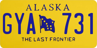 AK license plate GYA731