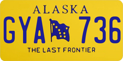 AK license plate GYA736
