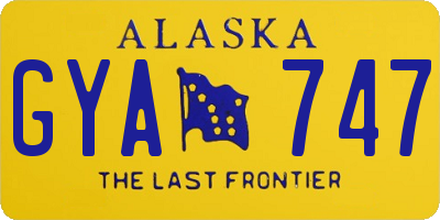 AK license plate GYA747