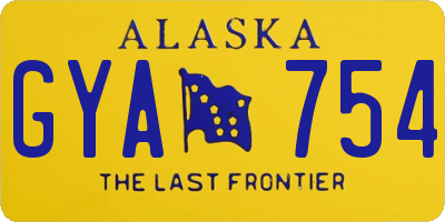 AK license plate GYA754