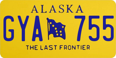 AK license plate GYA755
