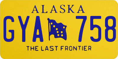 AK license plate GYA758