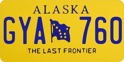 AK license plate GYA760