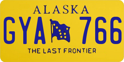 AK license plate GYA766