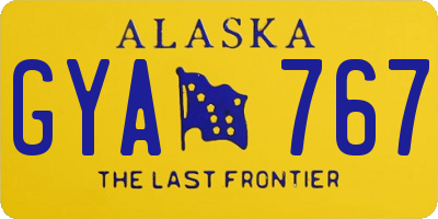 AK license plate GYA767