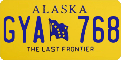 AK license plate GYA768