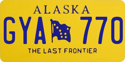 AK license plate GYA770