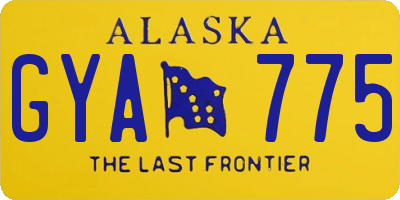 AK license plate GYA775