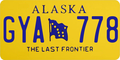 AK license plate GYA778