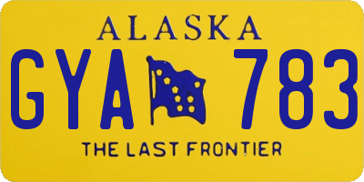 AK license plate GYA783