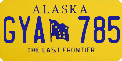 AK license plate GYA785