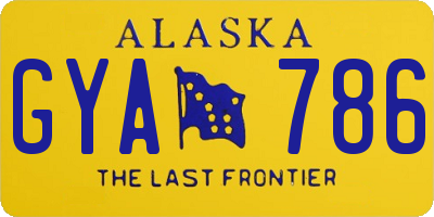 AK license plate GYA786