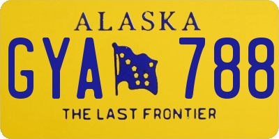 AK license plate GYA788