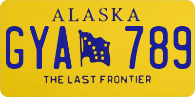 AK license plate GYA789