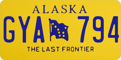 AK license plate GYA794
