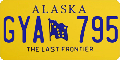 AK license plate GYA795