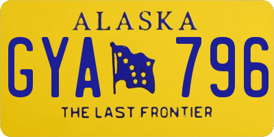 AK license plate GYA796
