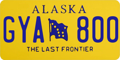 AK license plate GYA800
