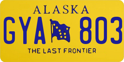 AK license plate GYA803