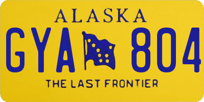 AK license plate GYA804