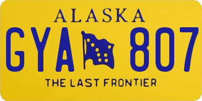 AK license plate GYA807