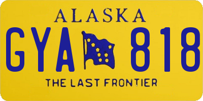 AK license plate GYA818