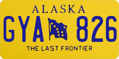 AK license plate GYA826