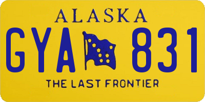 AK license plate GYA831