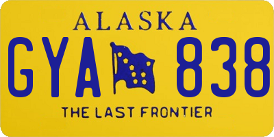 AK license plate GYA838