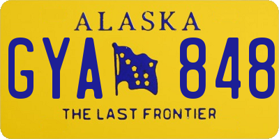 AK license plate GYA848