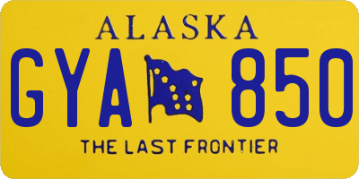 AK license plate GYA850