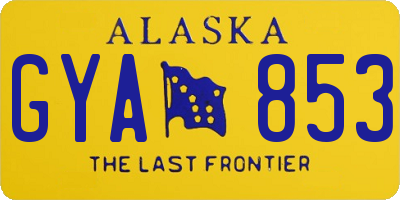 AK license plate GYA853